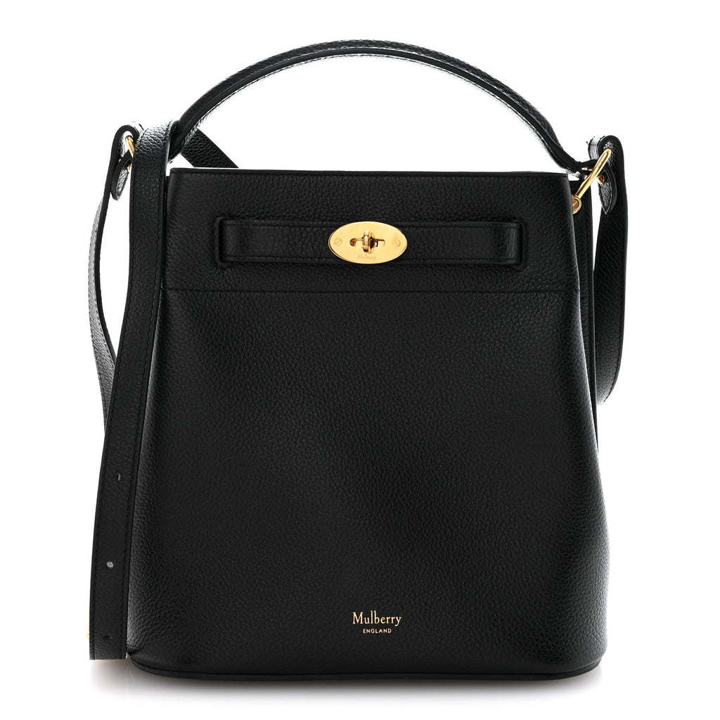 Small Classic Grain Islington Bucket Bag Black