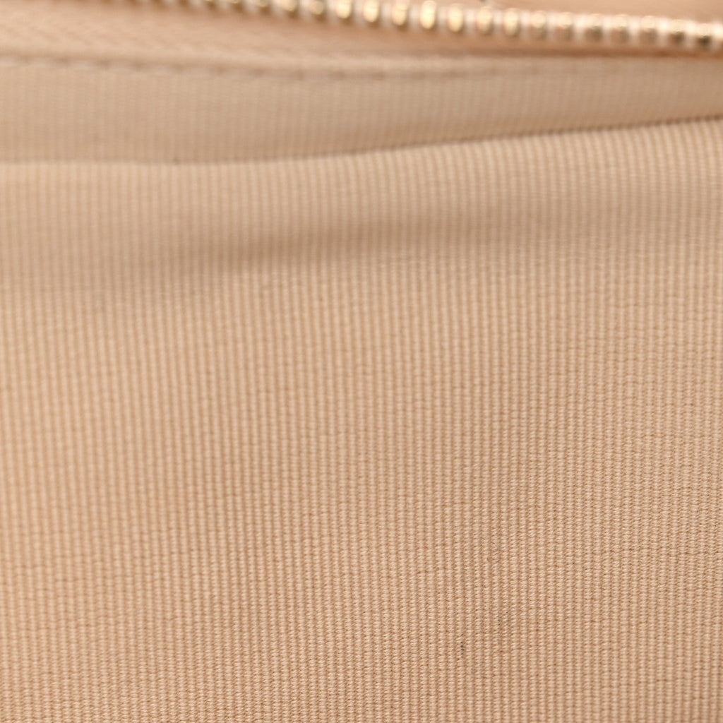 Shiny Crumpled Lambskin Quilted Small Preppy Pocket Clutch With Chain Beige