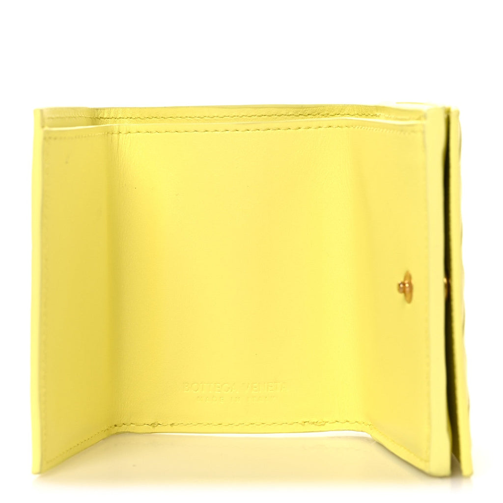 Nappa Intrecciato Trifold Wallet Ice Cream