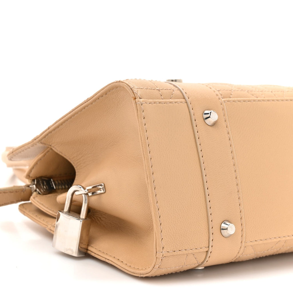 Lambskin Cannage Soft Lady Dior East West Beige