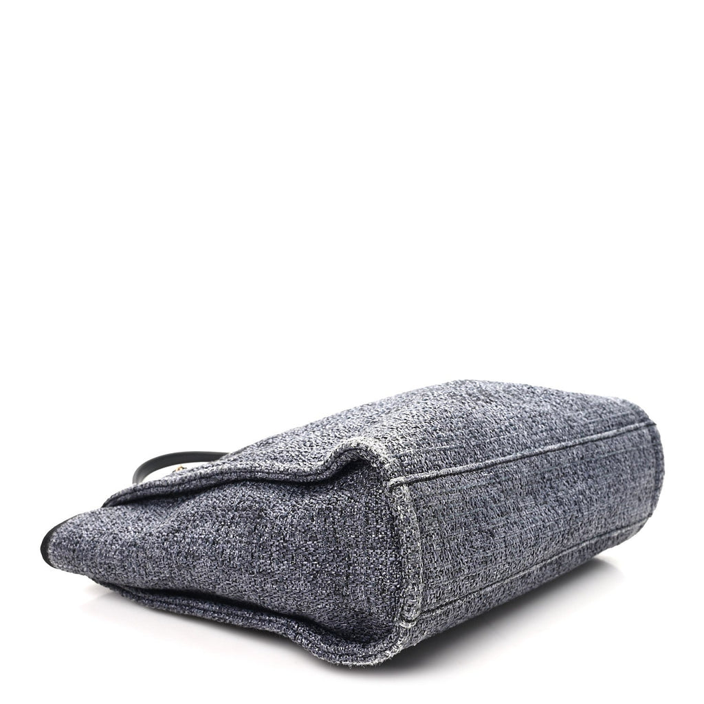 Lurex Boucle Mini Deauville Tote Black
