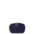 Chanel Cross Body Coco Boy Camera Bag in Navy, Calfskin Leather