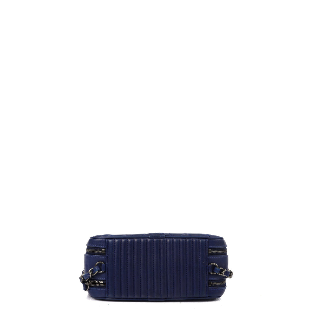 Chanel Cross Body Coco Boy Camera Bag in Navy, Calfskin Leather