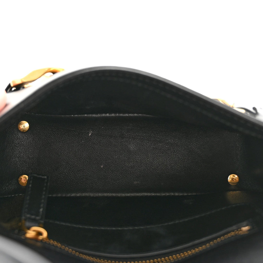 Calfskin Small Vlogo Chain Shoulder Bag Black