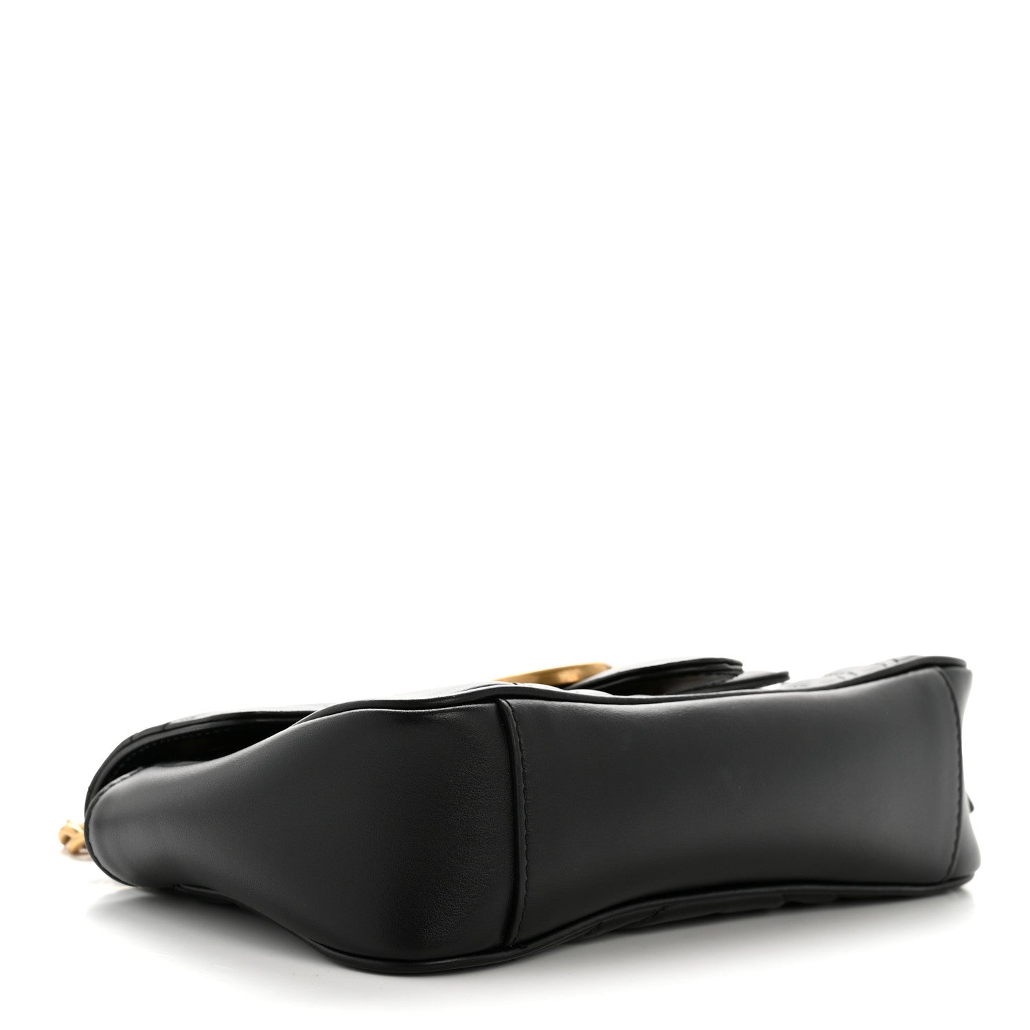 Calfskin Matelasse Mini GG Marmont Shoulder Bag Black