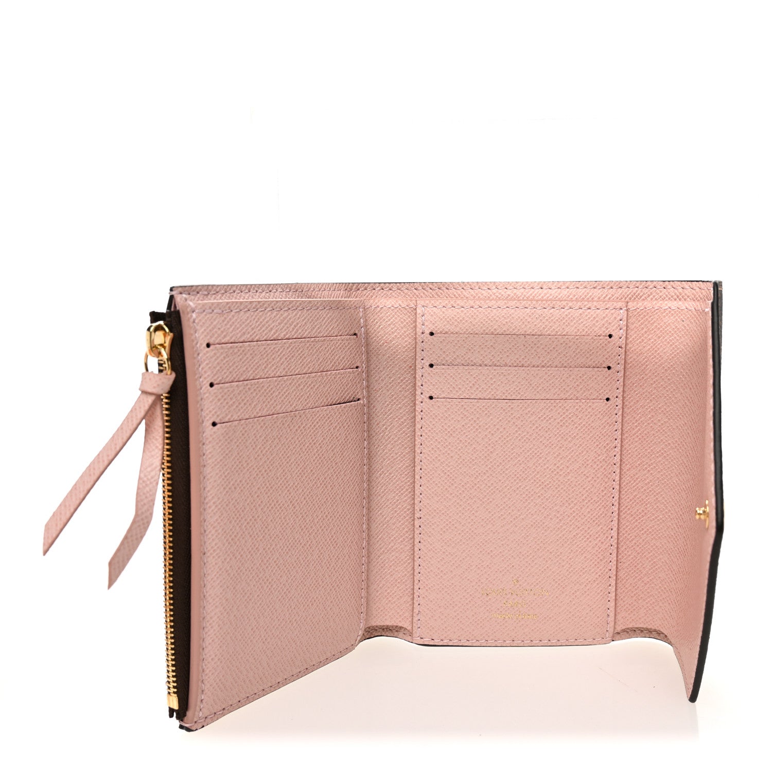 Damier Ebene Victorine Wallet Rose Ballerine