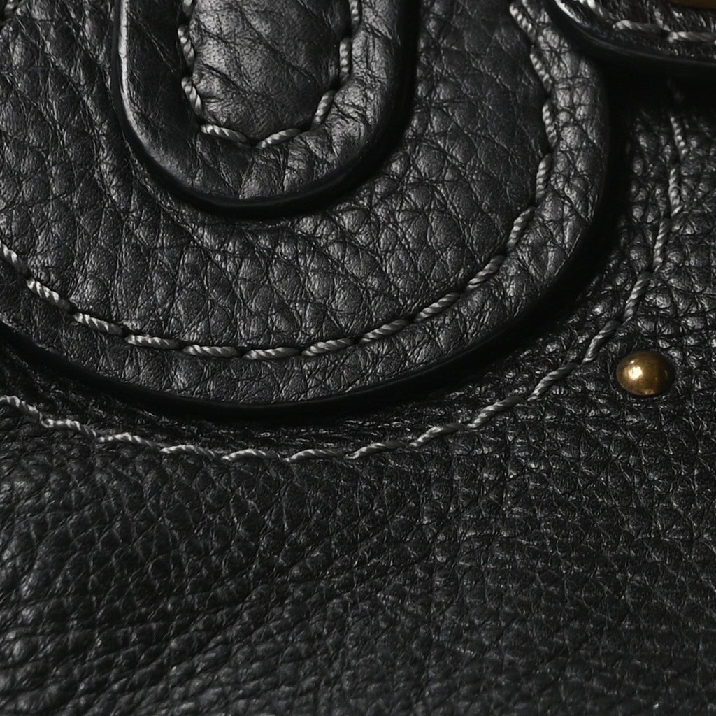 Calfskin Small Paddington Satchel Black