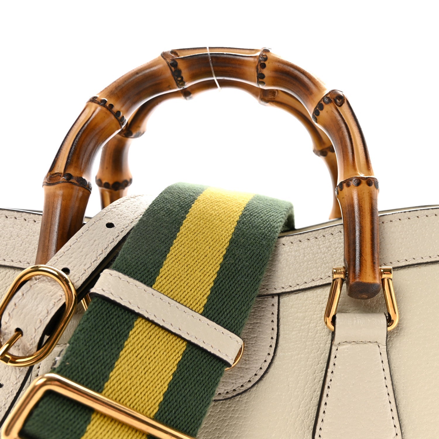 Wonka Grain Calfskin Small Diana Tote Bag Mystic White