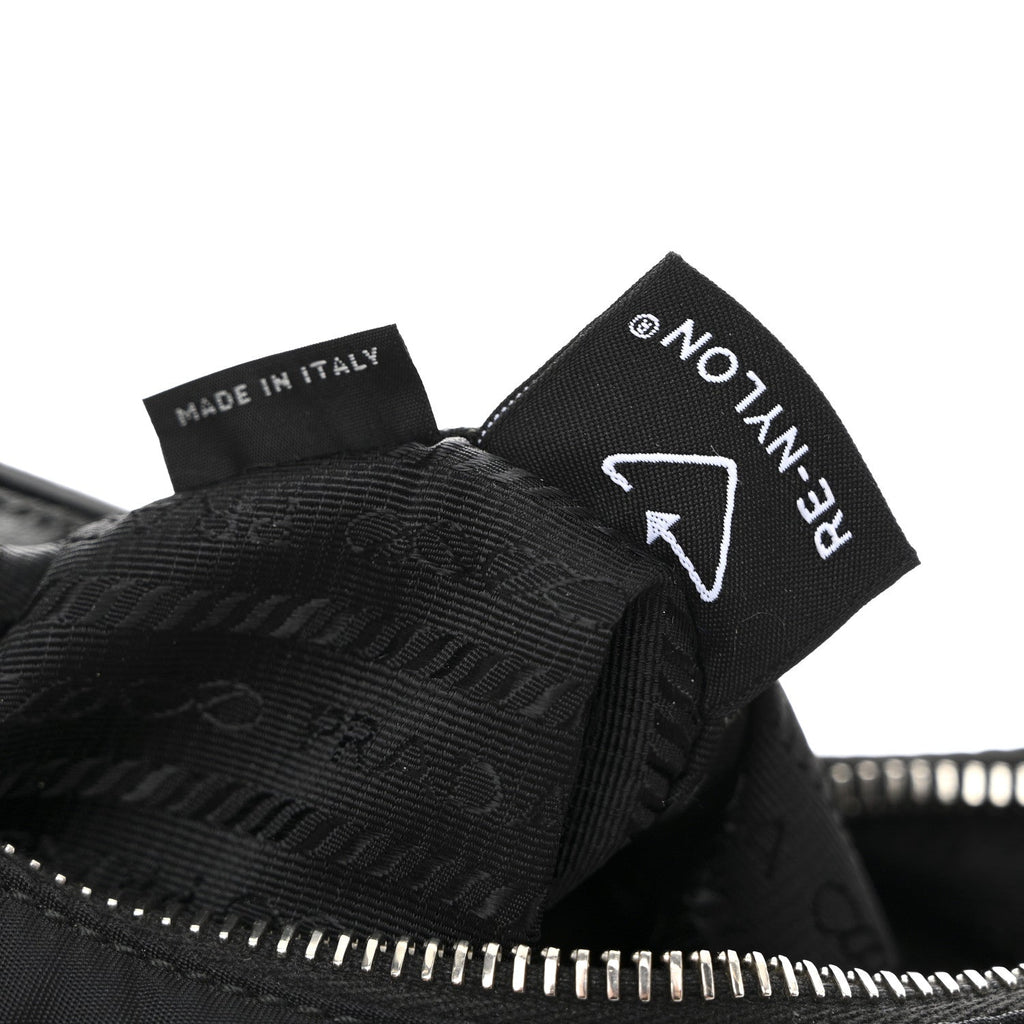 Tessuto Nylon Saffiano Mini Re-Edition 2005 Bag Black