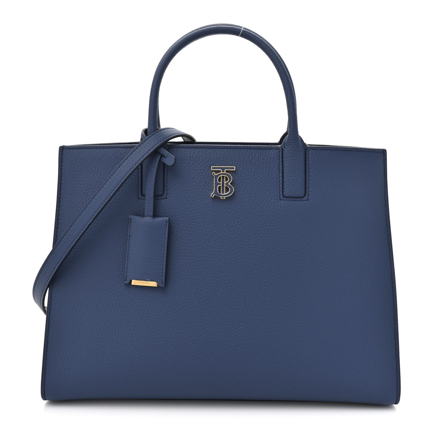 Grained Calfskin Small Frances Tote Navy