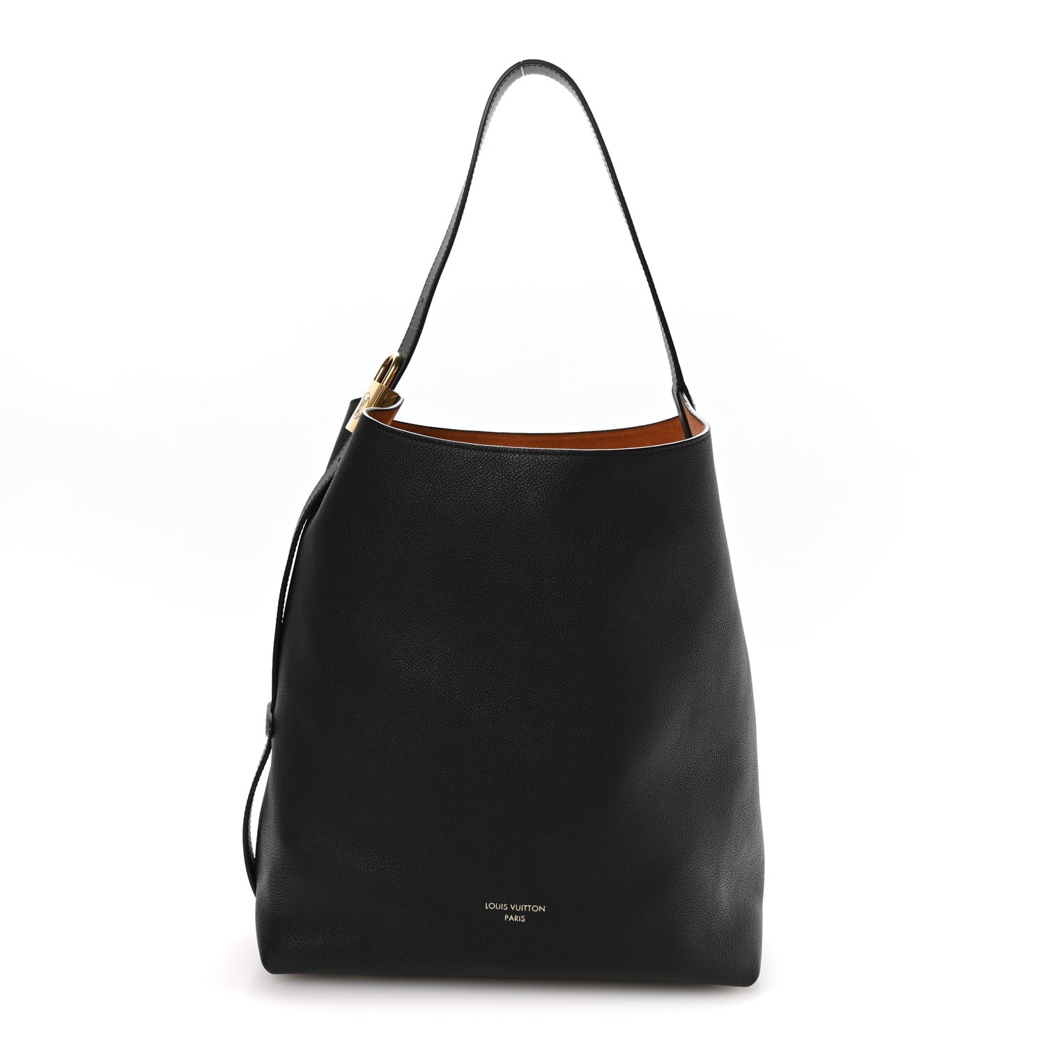Grained Calfskin Low Key Hobo MM Black