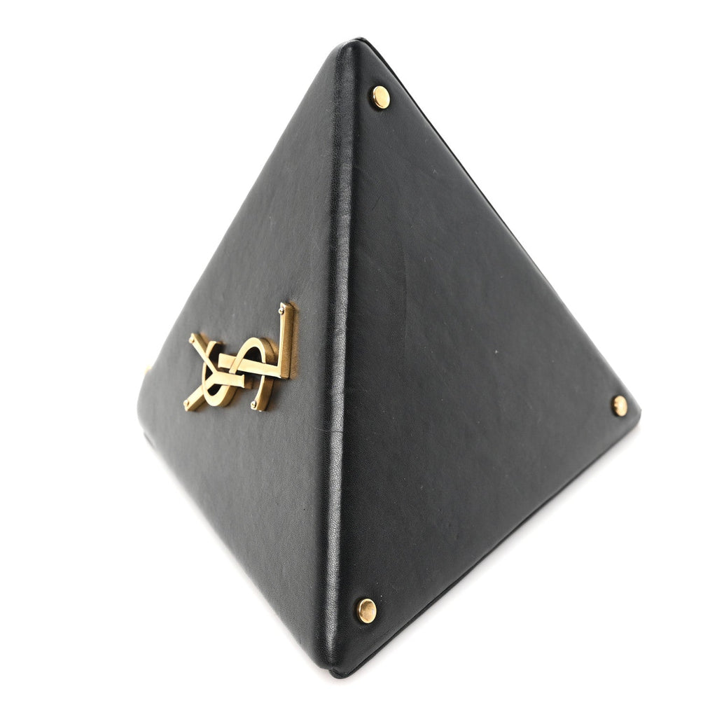 Lambskin Pyramid Clutch Black