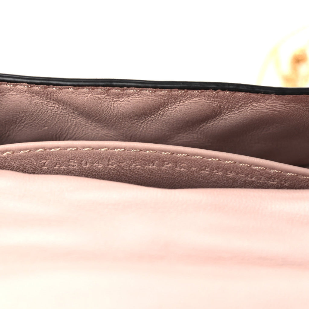Nappa Matisse FF Embossed Nano Baguette Charm Rosa Quarzo