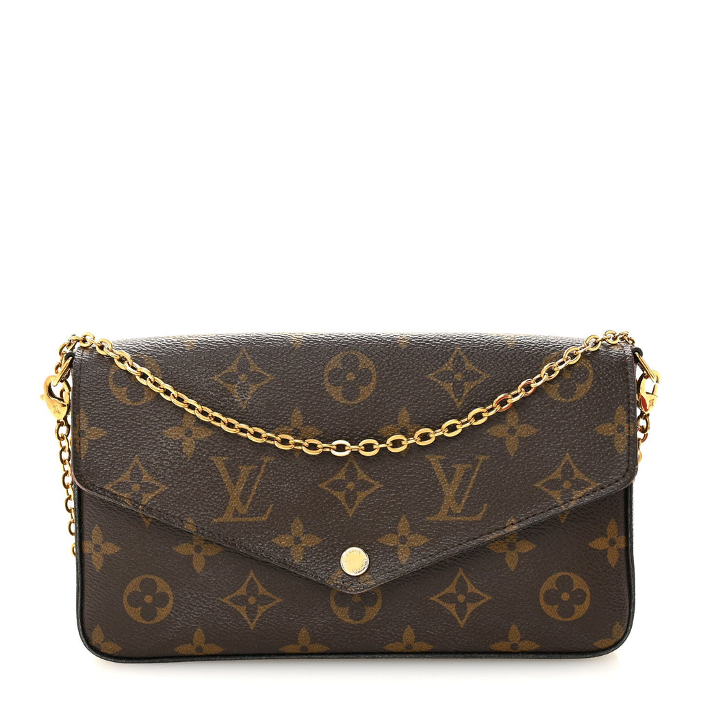 Monogram Pochette Felicie Chain Wallet Fuchsia