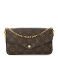 Monogram Pochette Felicie Chain Wallet Fuchsia