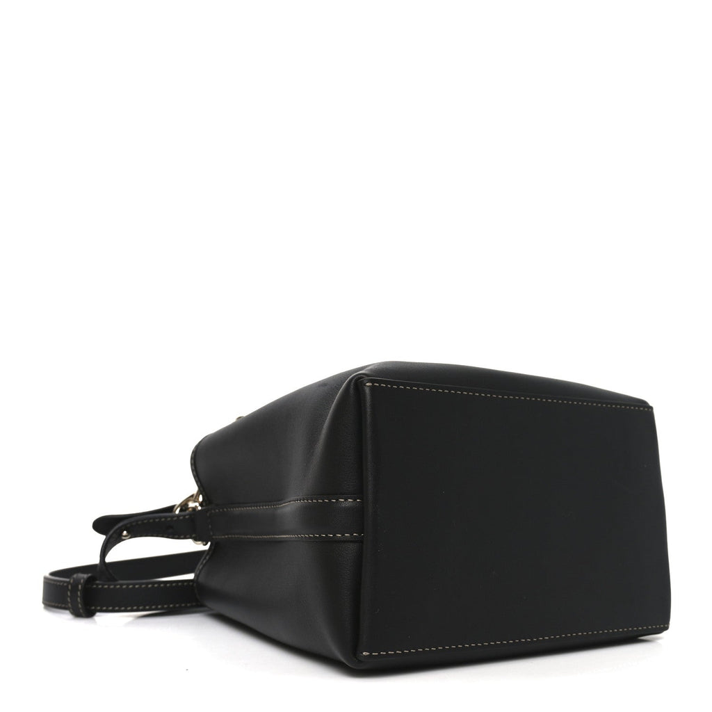 GG Calfskin Emblem Mini Bucket Bag Black