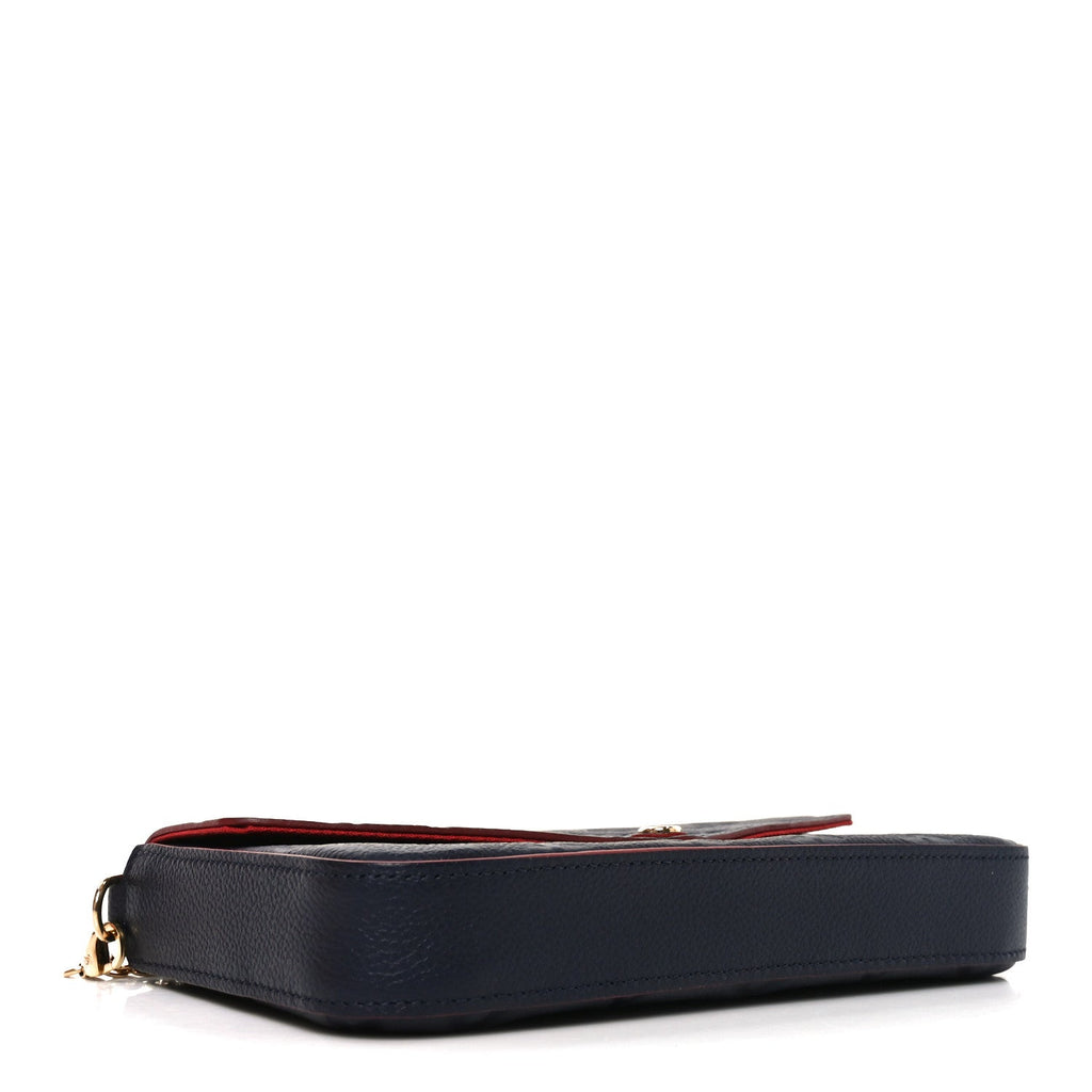 Empreinte Pochette Felicie Chain Wallet Marine Rouge