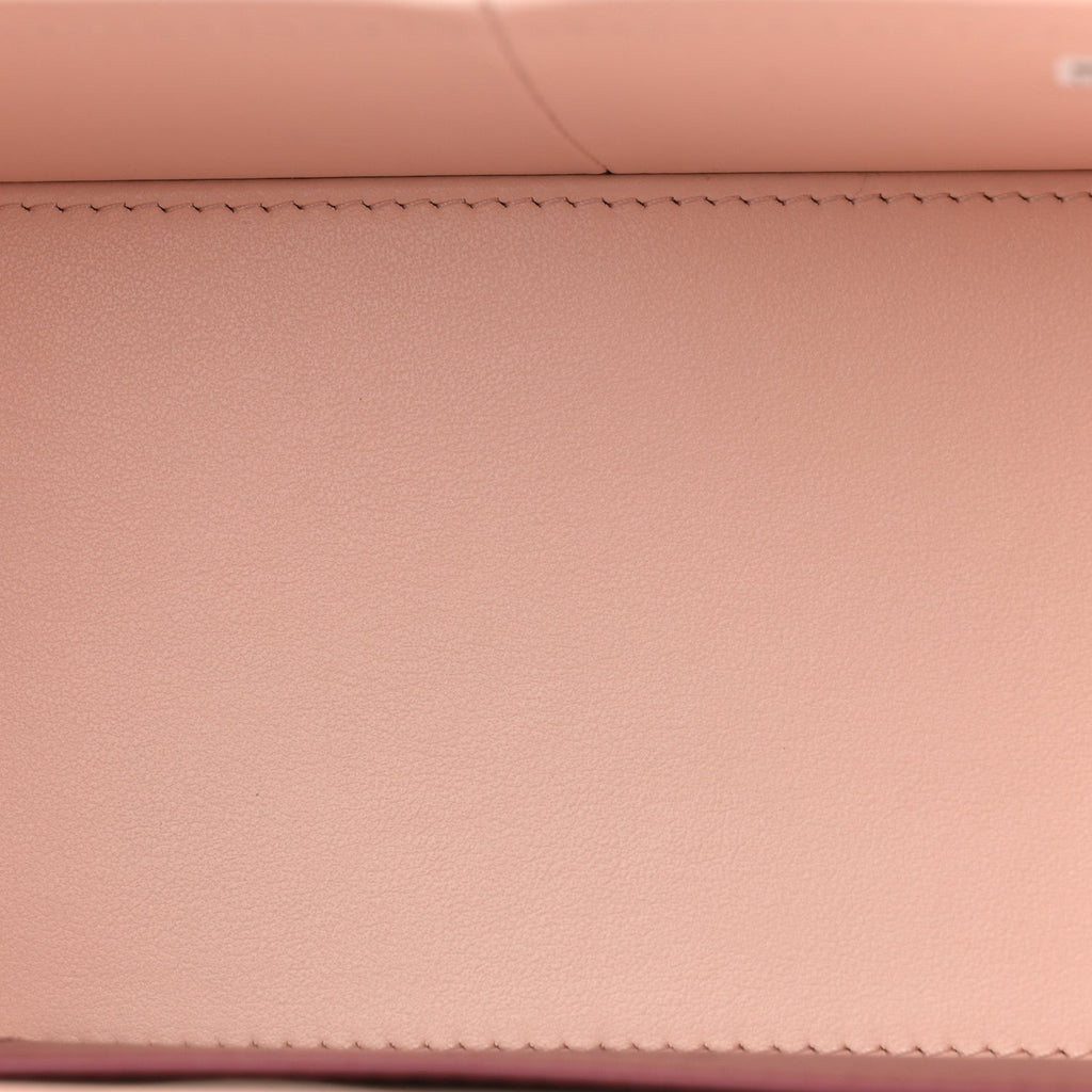 Shiny Caviar Preppy Coco Long Vanity With Strap Light Pink