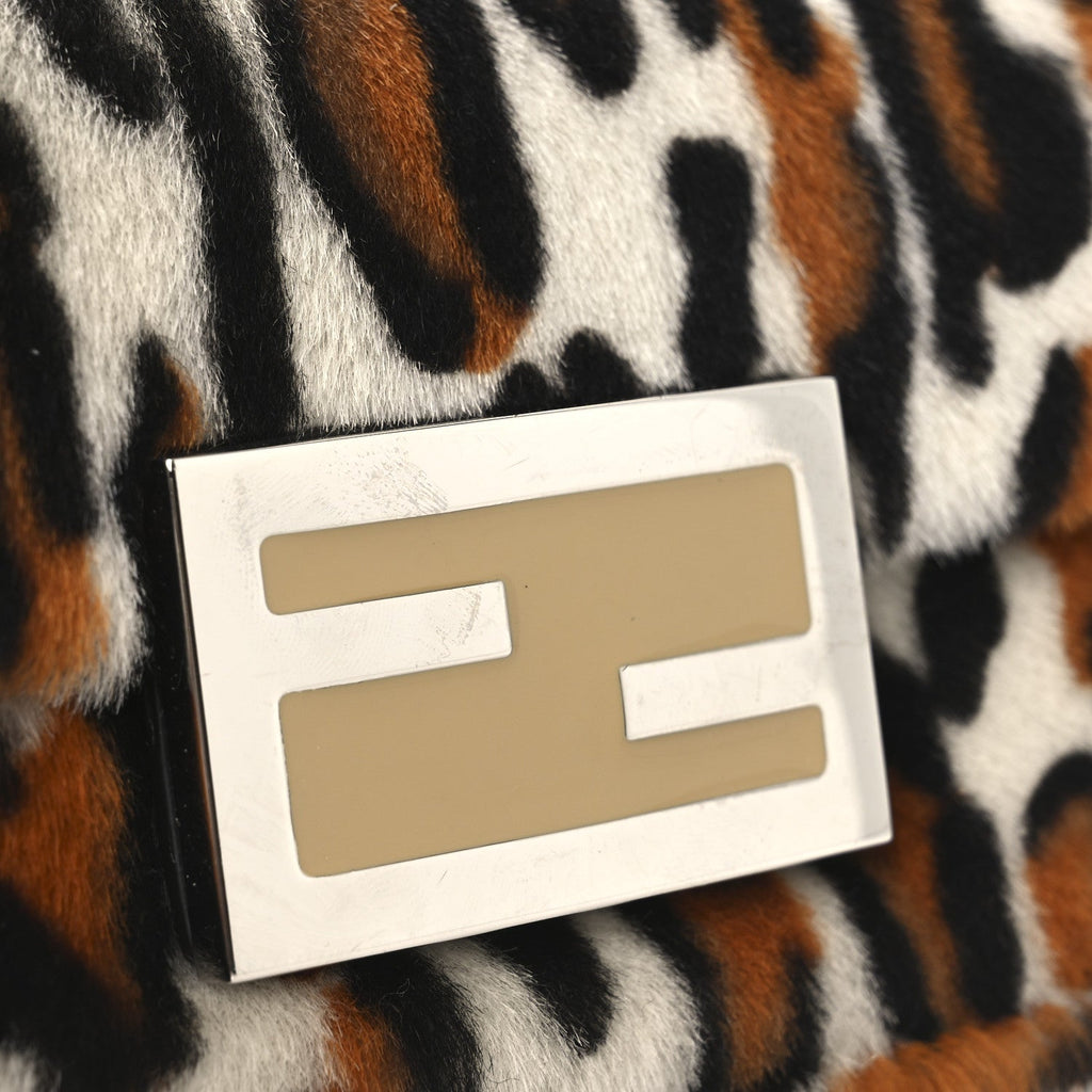 Calf Hair Leopard Print Phone Baguette Moro
