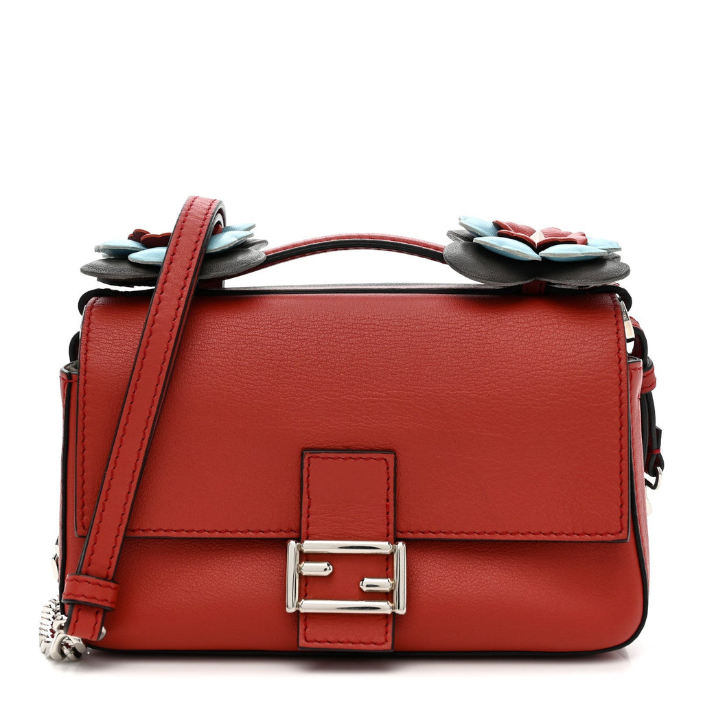 Vitello Dolce Flowerland Bi-Color Studded Micro Double Baguette Bloody Mary Carbone