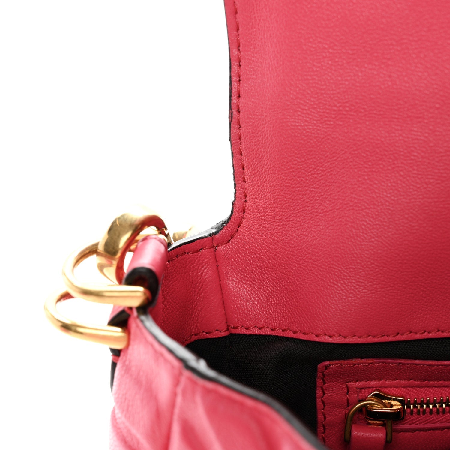 Nappa FF 1974 Embossed Baguette Rosa Fluo