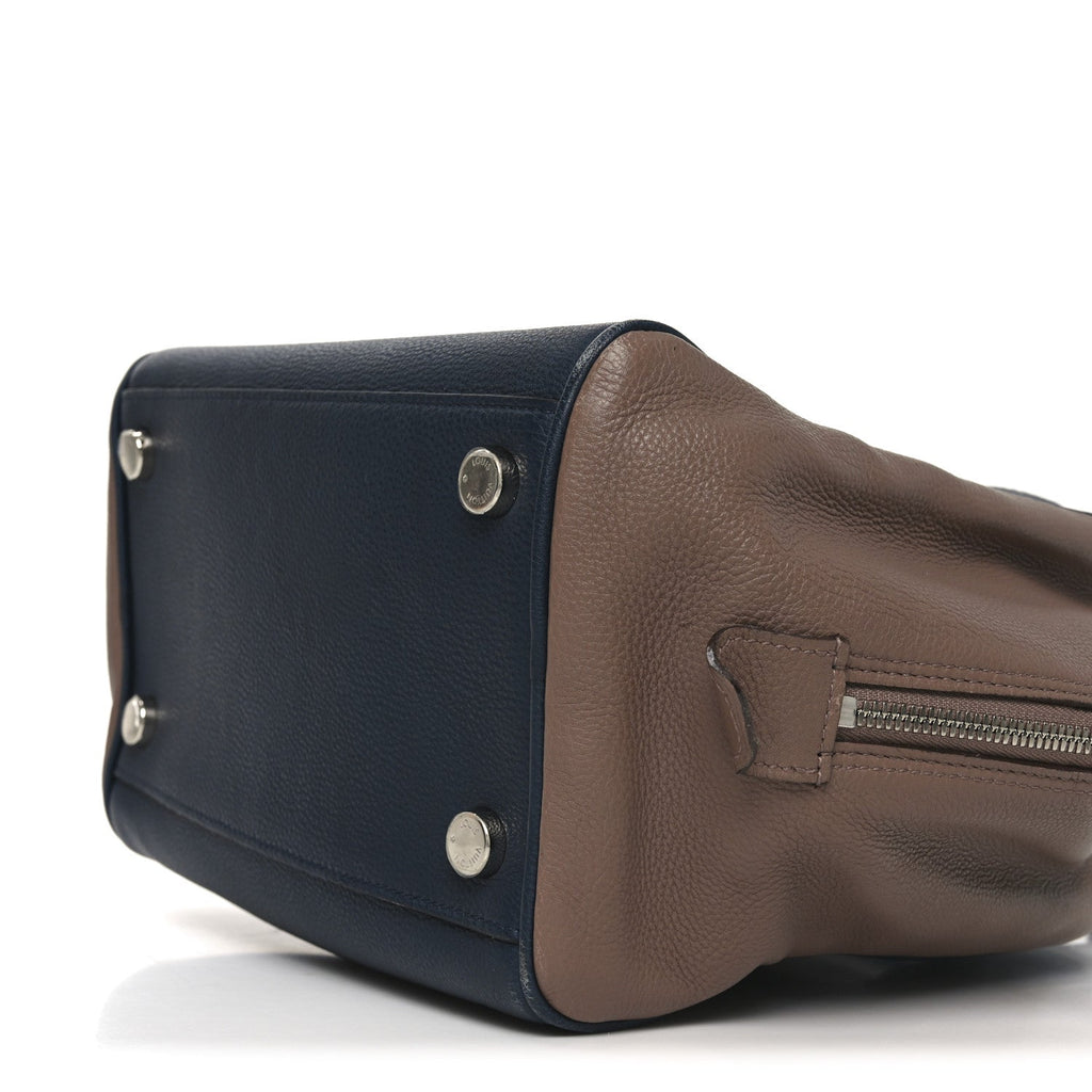 Veau Ecorce Haute Maroquinerie Milaris Blue Marine Vison