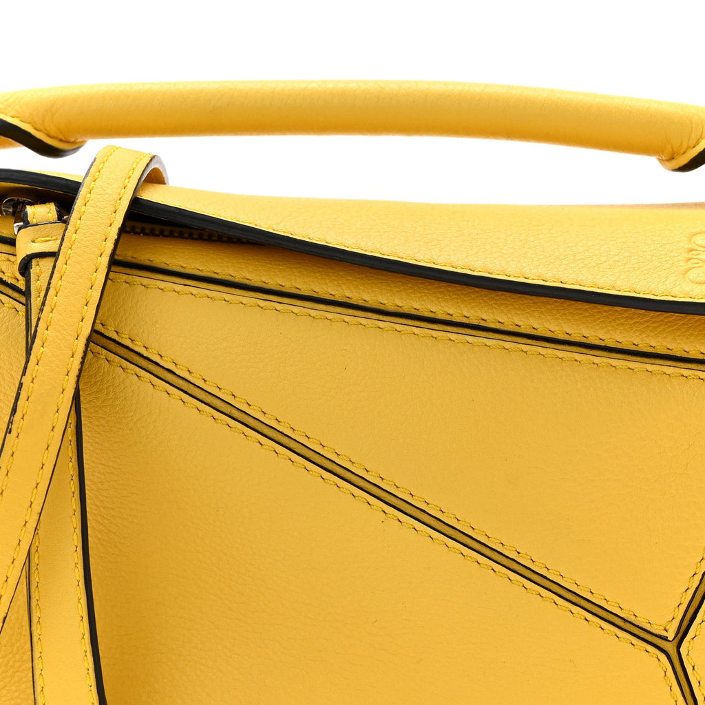 Calfskin Mini Puzzle Bag Yellow