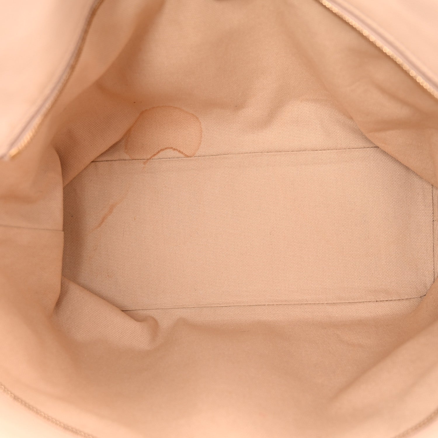 Visetos Medium Studded Rabbit Top Zip Shopper Tote Beige