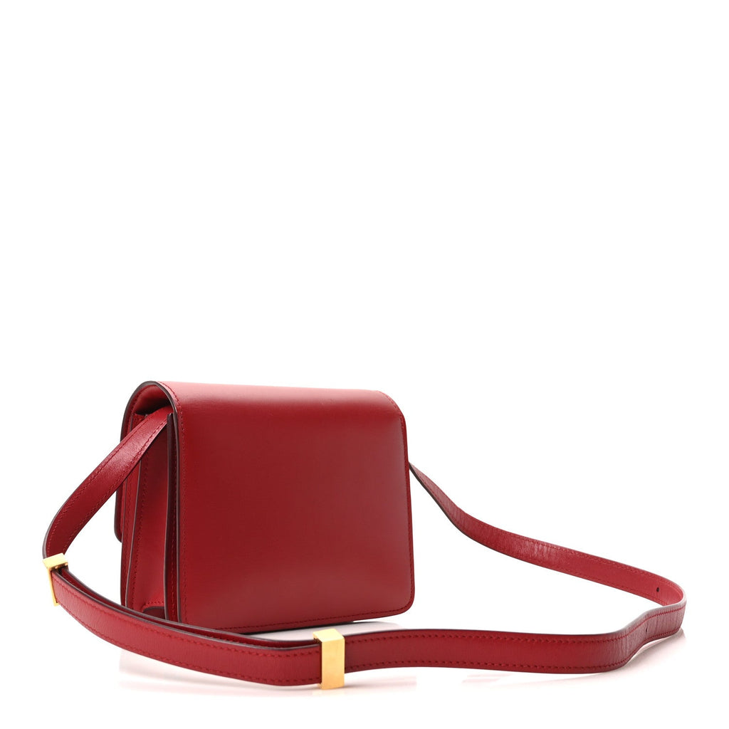 Smooth Calfskin Small Classic Box Flap Bag Red