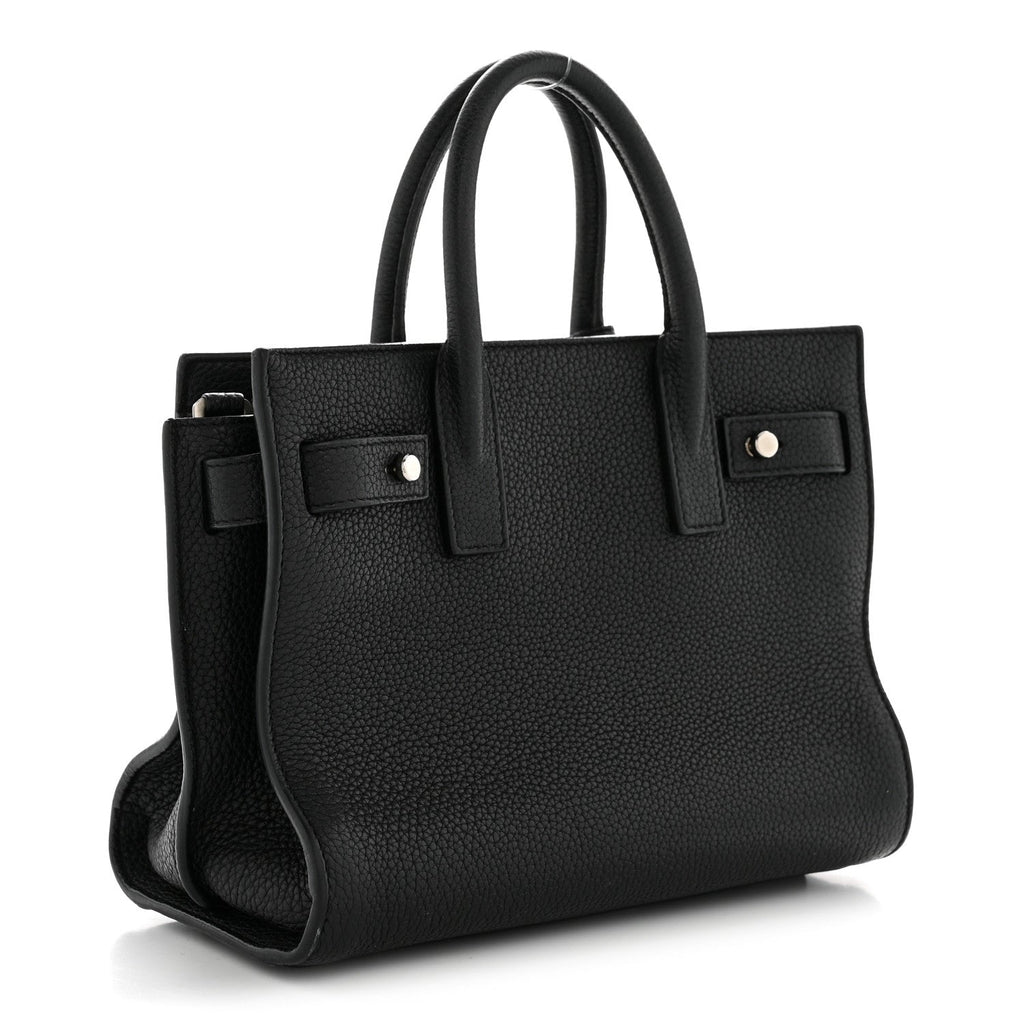 Grained Calfskin Nano Sac De Jour Souple Black