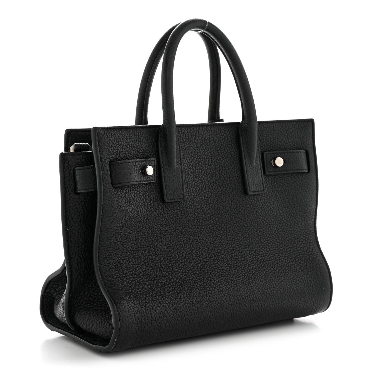 Grained Calfskin Nano Sac De Jour Souple Black
