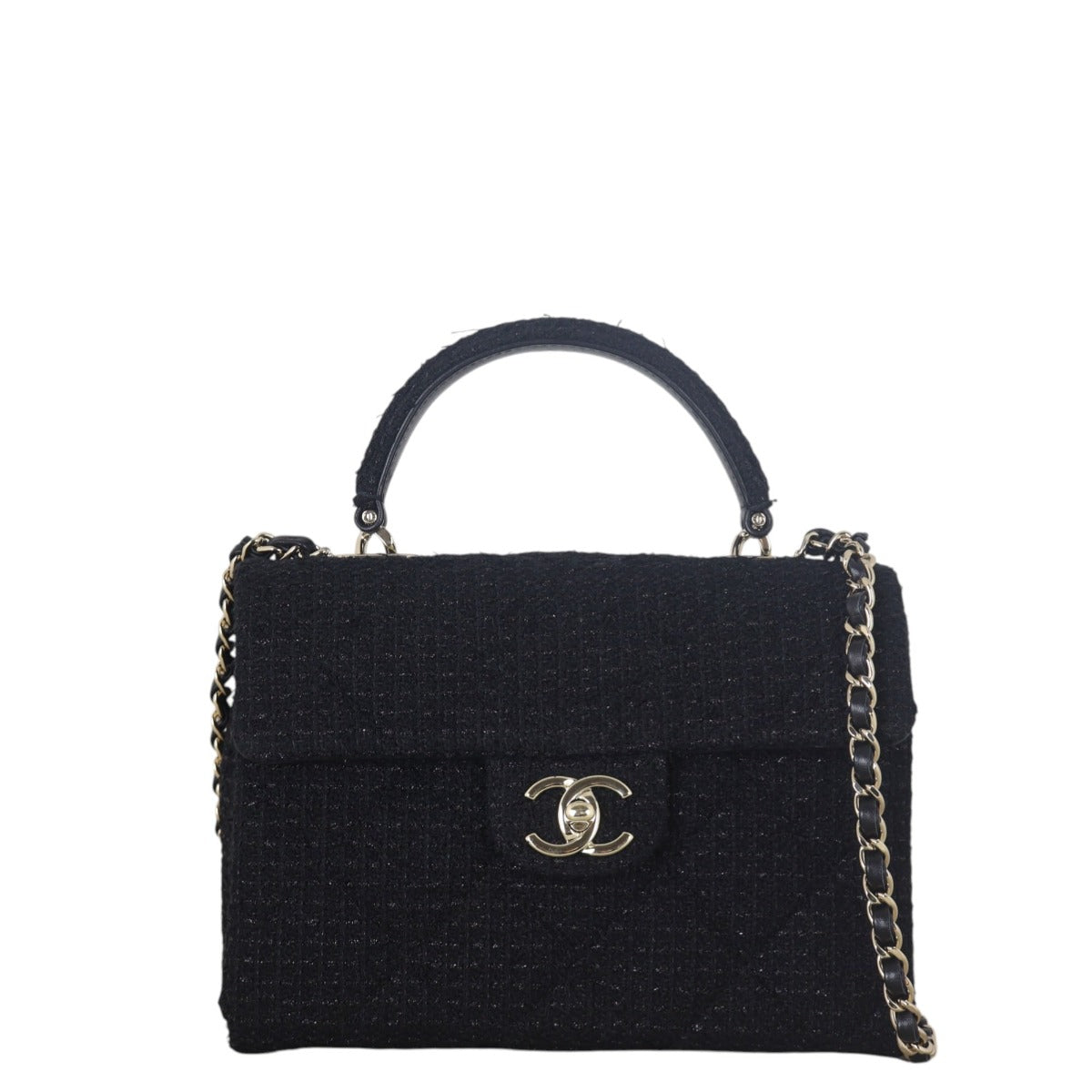 Chanel Top Handle Flap Tweed
