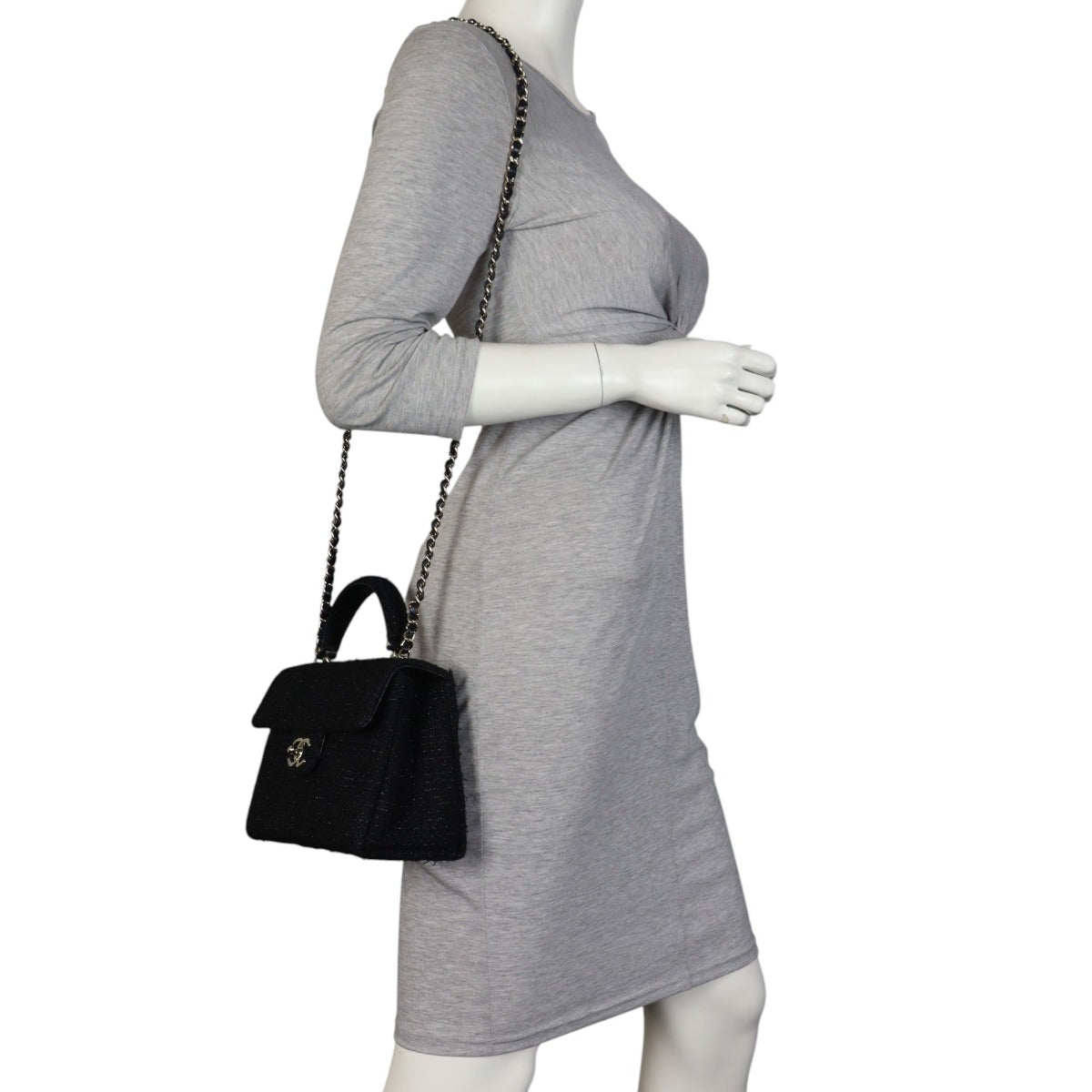 Chanel Top Handle Flap Tweed
