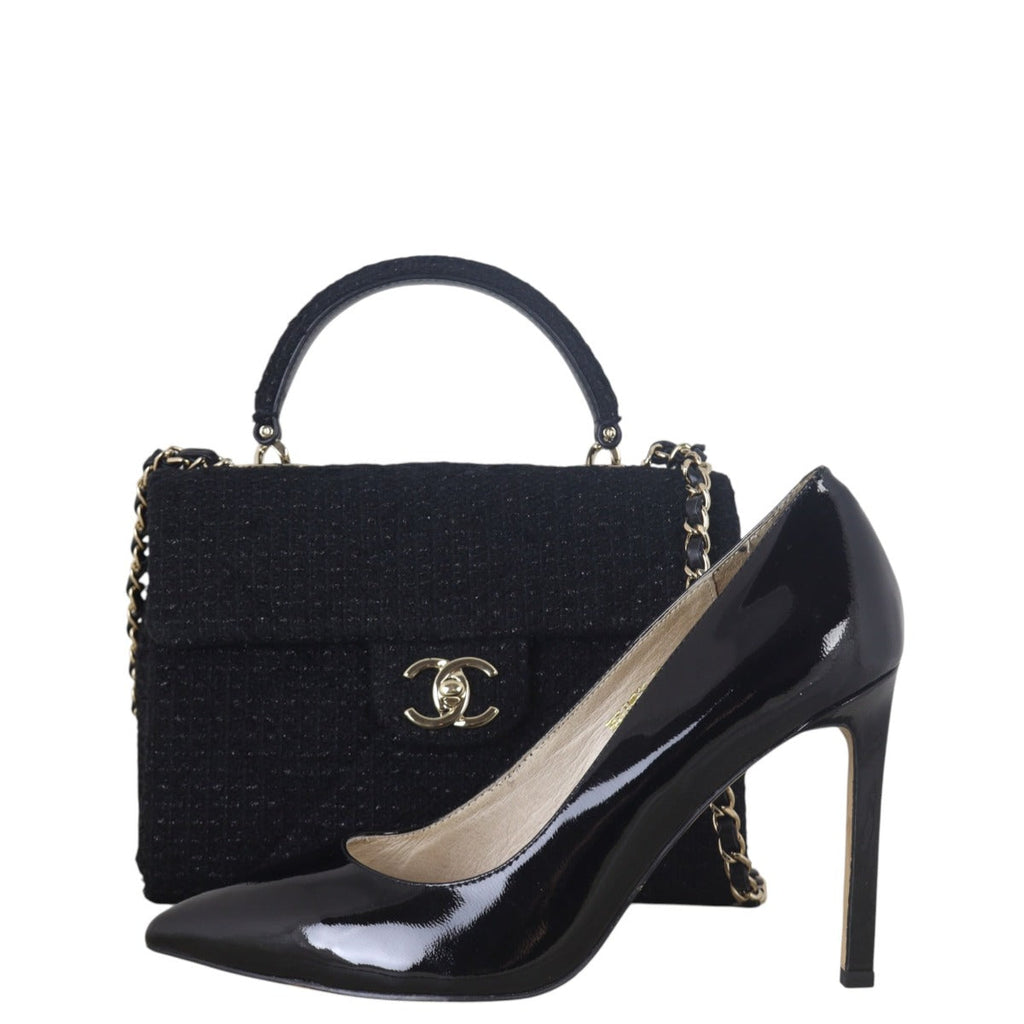Chanel Top Handle Flap Tweed