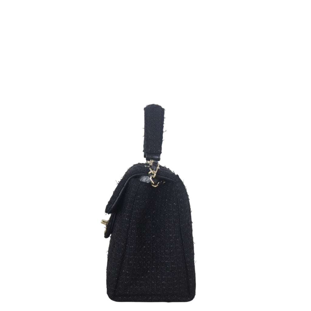 Chanel Top Handle Flap Tweed
