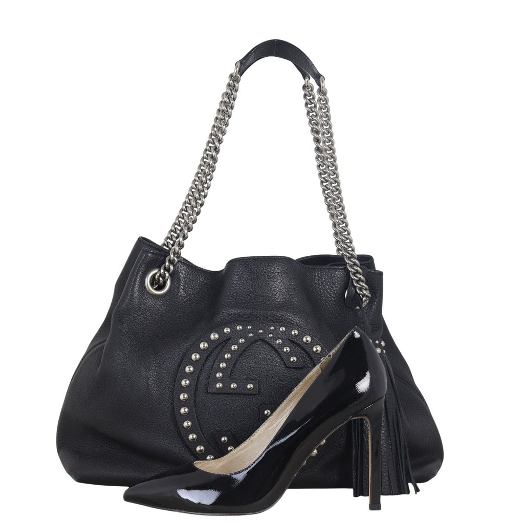 Gucci Soho Chain Shoulder Bag Studded Medium
