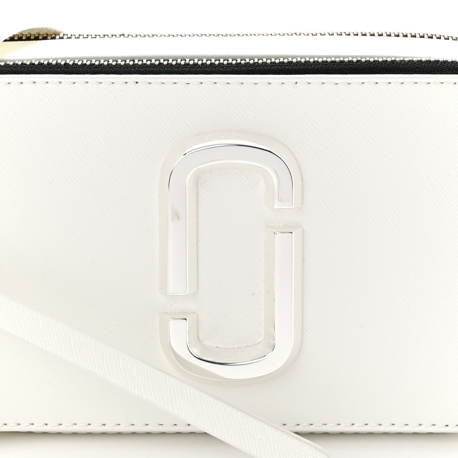 Saffiano Small Snapshot Camera Bag White