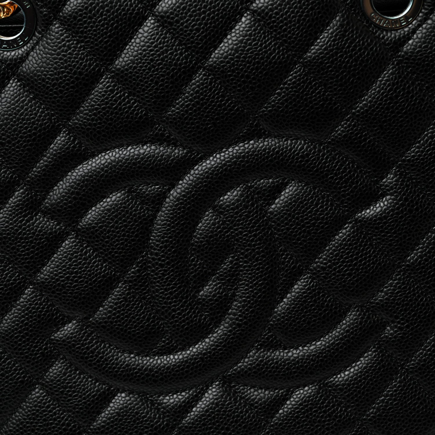 Caviar Quilted Grand Shopping Tote GST Black