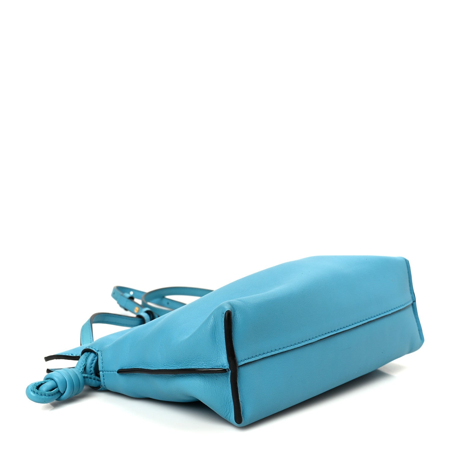 Nappa Flamenco Mini Knot Bag Turquoise
