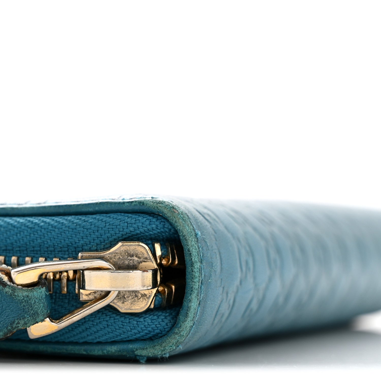 Microguccissima Zip Around Wallet Deep Cobalt