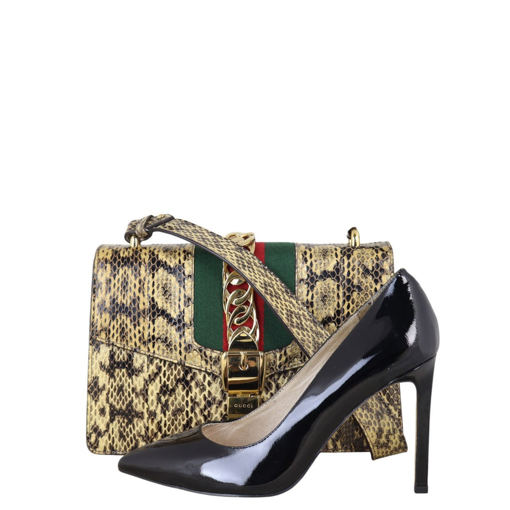 Gucci Sylvie Small Shoulder Bag Python
