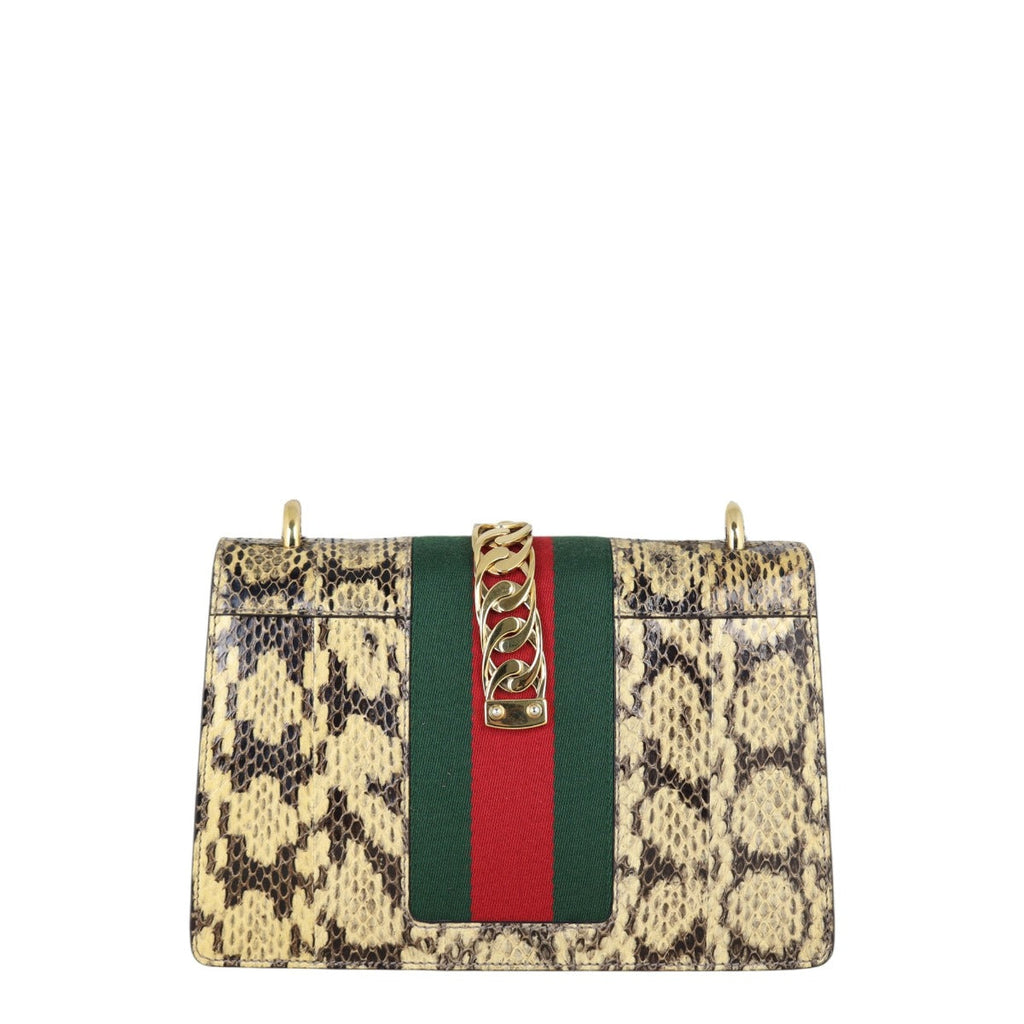 Gucci Sylvie Small Shoulder Bag Python