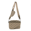 Oblique Saddle Triple Pouch Green