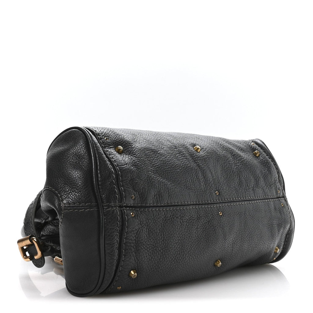 Calfskin Medium Paddington Satchel Bleu Nuit