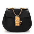 Grained Lambskin Mini Drew Shoulder Bag Black