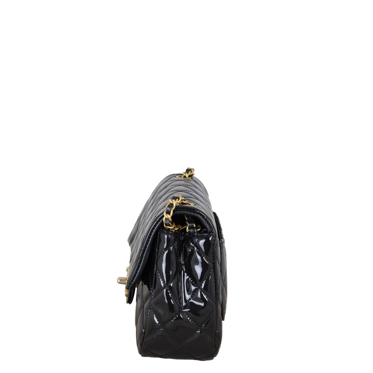 Chanel Coco de Toi Heart Chain Square Flap Bag Patent