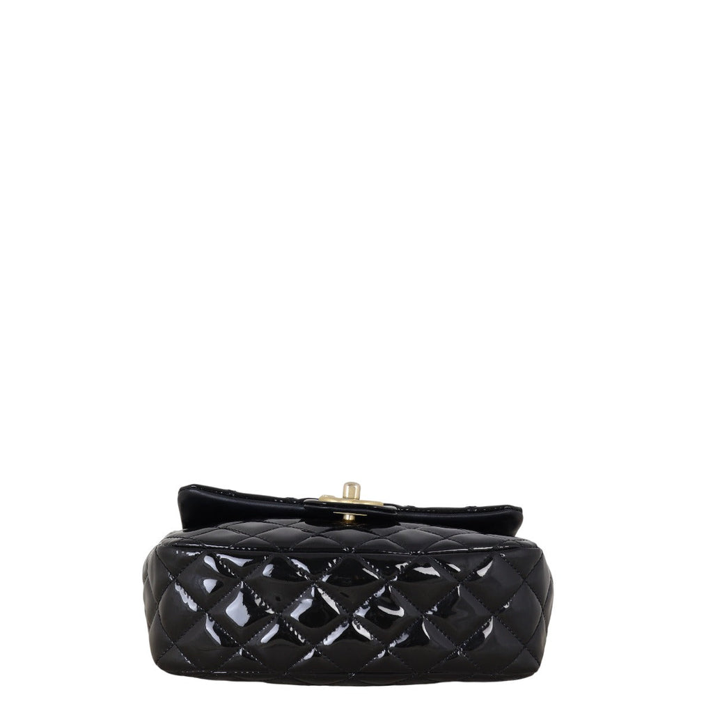 Chanel Coco de Toi Heart Chain Square Flap Bag Patent