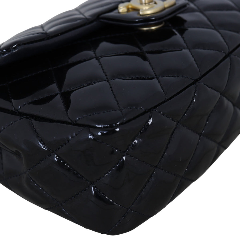 Chanel Coco de Toi Heart Chain Square Flap Bag Patent