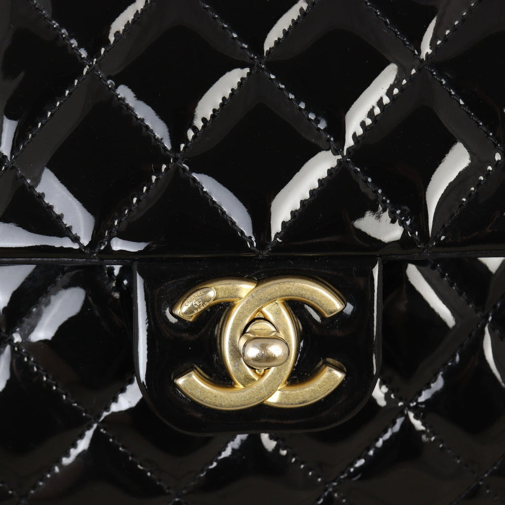 Chanel Coco de Toi Heart Chain Square Flap Bag Patent