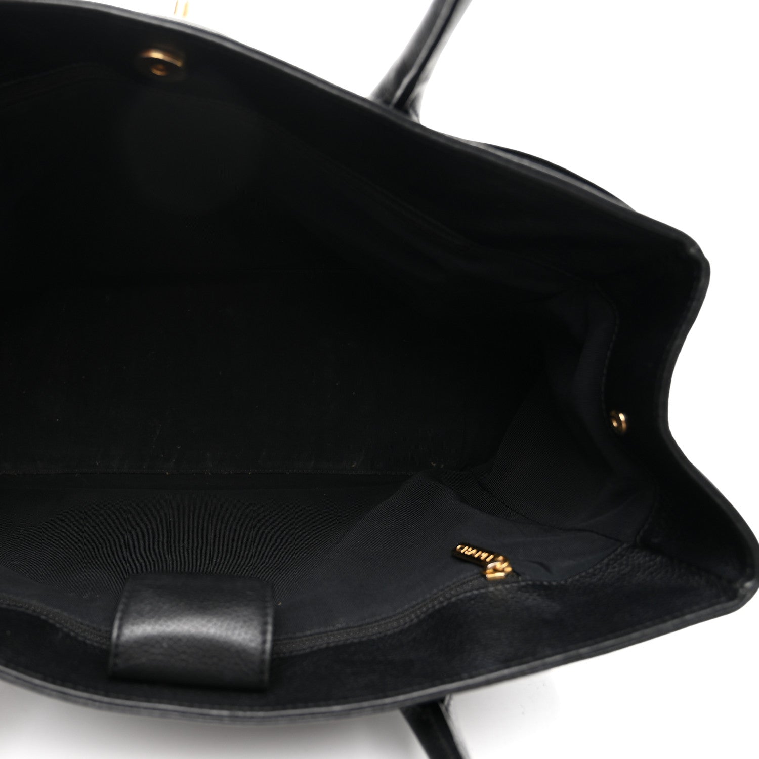 Calfskin Cerf Executive Shopper Tote Black